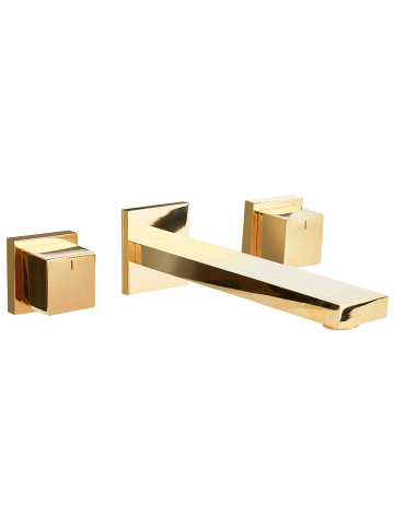 Beliani Wasserhähne PAILON in Gold - (W) 30 x (H) 9 x (L) 21 cm