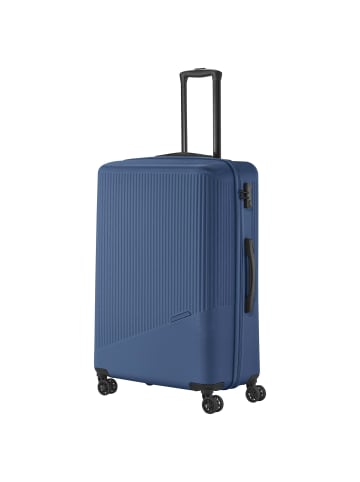travelite Bali - 4-Rollen-Trolley L 77 cm (weiß/cognac) in blau