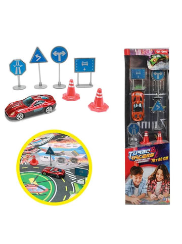 Toi-Toys Spielautos mit einer Spielmatte und Verkehrszeichen oder Tierfiguren 3 Jahre