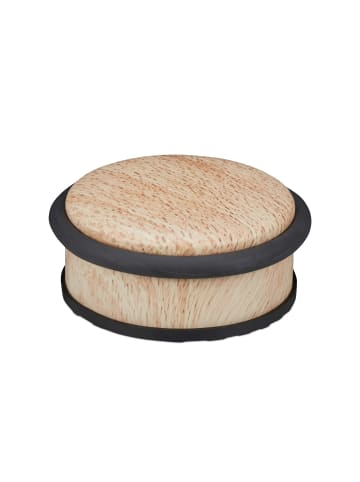 relaxdays Türstopper in Holzoptik - Ø 10,5 cm