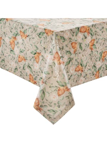 Erwin Müller Baumwollmischung Tischdecke in beige-grün