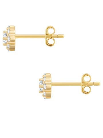 Glanzstücke München Ohrstecker aus Sterling Silber mit Zirkonia in gelbgold