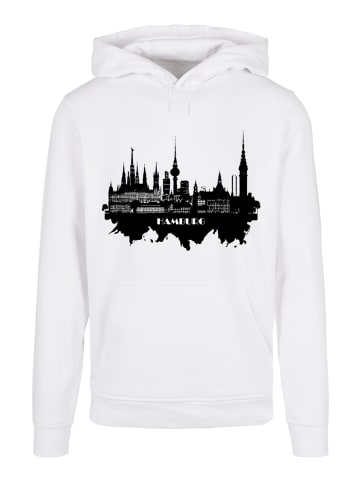 F4NT4STIC Basic Hoodie Cities Collection - Hamburg skyline in weiß
