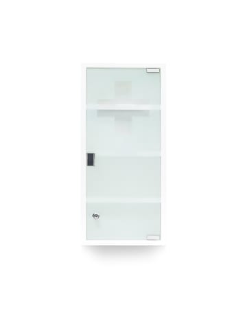 relaxdays Medizinschrank in Weiß - (B)27 x (H)57 x (T)12 cm