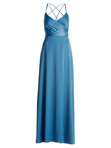Vera Mont Abendkleid mit V-Ausschnitt in Shiny Bluestone