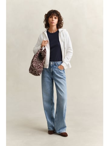 Gant Tonal Shield Sweatjacke in Eggshell