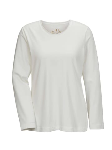 GOLDNER T-Shirt mit Rundhals in cremeweiß
