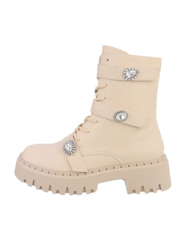 Ital-Design Stiefelette in Beige