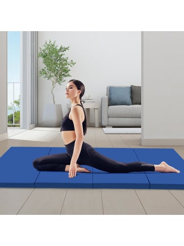 COSTWAY Gymnastikmatte 300x117x5cm in Blau