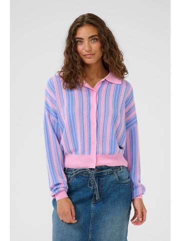 CULTURE Strickpullover CUdeny Loose fit in Begonia Pink/Nautical Blue