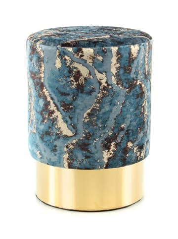 Kayoom Hocker Gipsy in dunkelblau - gold