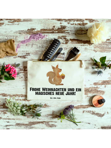 Mr. & Mrs. Panda Pouch Eichhörnchen Weihnachten mit Spruch in Weiß