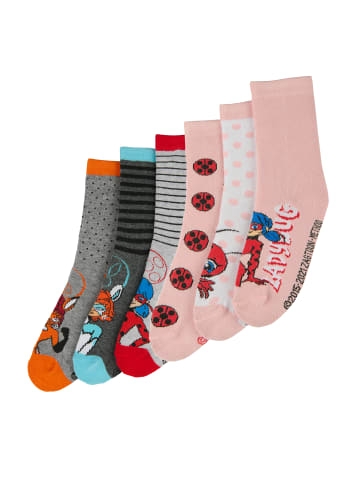 ONOMATO! 6er-Set: Socken Miraculous Lady Bug Rena Rouge in Mehrfarbig