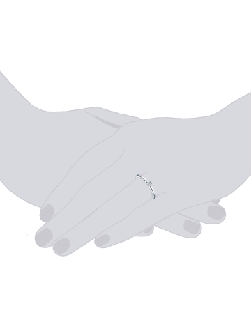 Trilani Ring Sterling Silber Zirkonia in silber