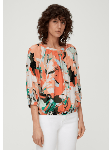 s.Oliver Bluse langarm in Mehrfarbig-orange