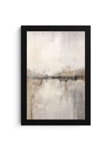 MuchoWow Poster mit Bilderrahmen Beige