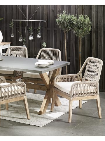 Beliani 2er-Set Esszimmerstuhl OLBIA in Beige