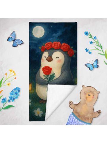 Mr. & Mrs. Panda Saunatuch Jungfrau Astrologie Design ohne Spruch in Weiß
