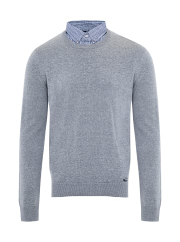 Threadbare Strickpullover Gibbs in Mid Grey Marl