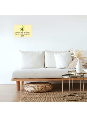 Mr. & Mrs. Panda tafel Avocado Kern mit Spruch in Gelb Pastell