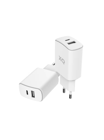 Xqisit Reiselader "Schnellladegerät USB-C PD + USB-A"  in weiß