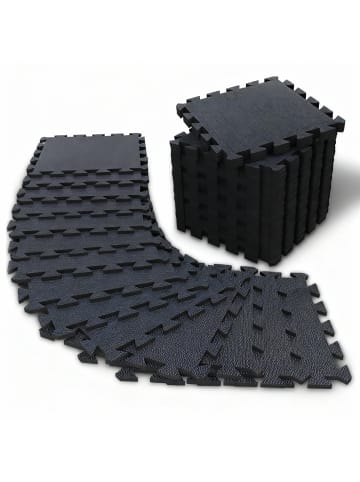 Neolymp Bodenschutzmatte "SF320" EVA 4er-Set in Schwarz, 31,5x31,5 cm