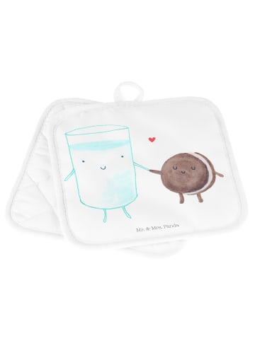 Mr. & Mrs. Panda Topfuntersetzer Milch Keks ohne Spruch in Weiß
