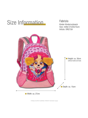 Fabrizio Polyester Kinderrucksack, Freizeitrucksack Fabrizio Rucksack rosa ca. 27cm