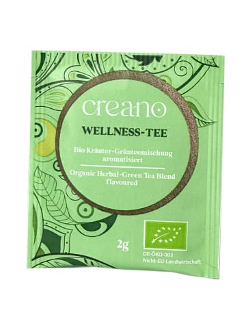 Creano "Wellnesstee" Bio Kräuter-Grünteemischung aromatisiert 60er Box Teebeutel