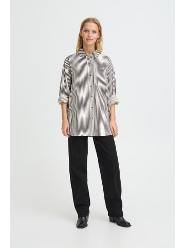 ICHI Langarm IHESTRA Loose fit in BIRCH W BLACK STRIPE
