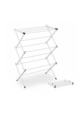 relaxdays Wäscheständer in Weiß - (B)73 x (H)104 x (T)38 cm