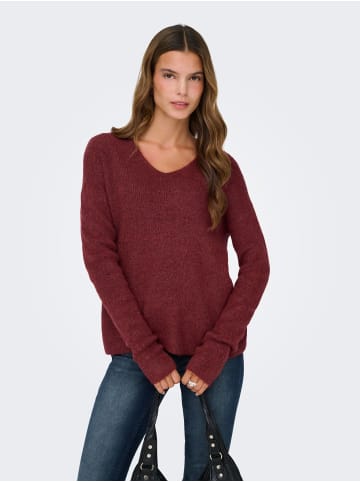 ONLY Strickpullover in Oxblood Red