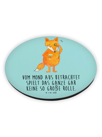 Mr. & Mrs. Panda Kühlschrankmagnet Fuchs Lord mit Spruch in Türkis Pastell