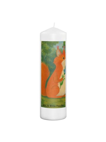 Mr. & Mrs. Panda Weihnachtskerze Eichhörnchen Blume Design ohne ... in Weiß