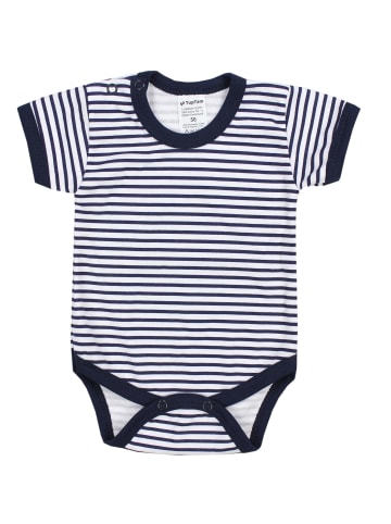 TupTam Jungen Baby Body Kurzarm 5er Pack in grau/weiß