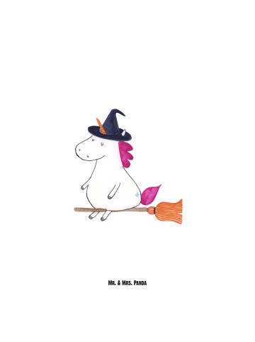 Mr. & Mrs. Panda Feldflasche Einhorn Hexe ohne Spruch in Weiß