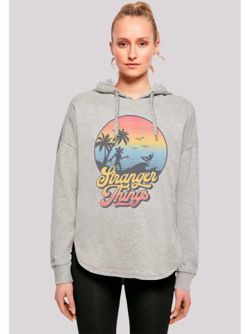 F4NT4STIC Oversized Hoodie Stranger Things LA Gradient Netflix TV Series in grau