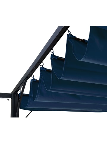 MCW Pergola C42 mit Schiebedach, 3x3m blau