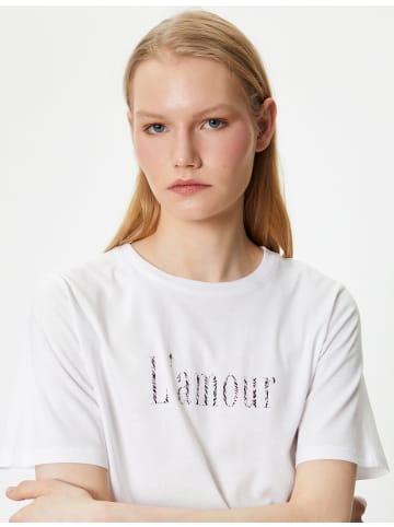 KOTON T-shirt in Weiß