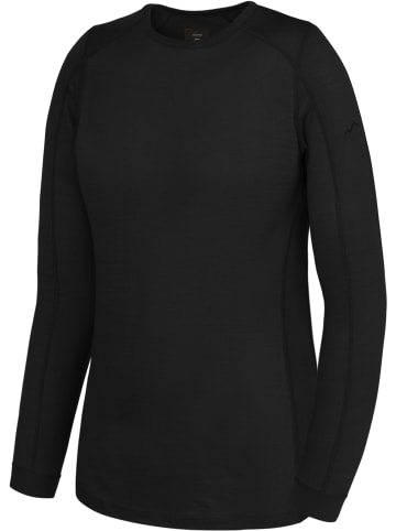 Normani Outdoor Sports Damen Merino Langarm-Shirt „Goulburn“ in Schwarz