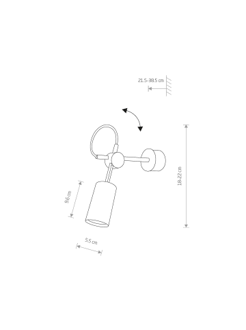 Licht-Erlebnisse Spot Strahler (B)5,5 x (H)18 cm in Schwarz