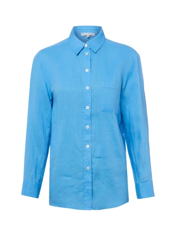 Marie Lund Leinenbluse in blau - 0021
