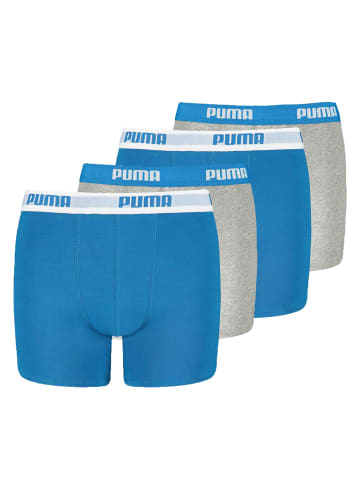 Puma Boxershort 4er Pack in Blau/Grau