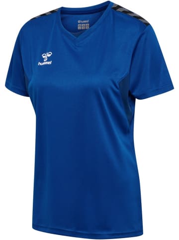 Hummel Sportshirt "Hmlauthentic Pl Jersey S/S Woman" in Blau