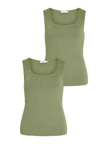 Vila 2er-SET Tank Top Bluse Figurbetont in Grün