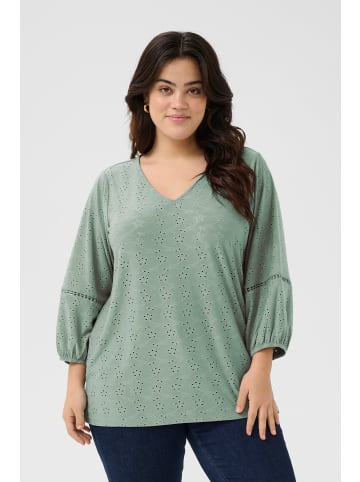KAFFE curve Langarm-Bluse KCtara Regular fit in Green Bay CC.