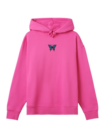 F4NT4STIC Hoodie Schmetterling bestickt in hyper pink