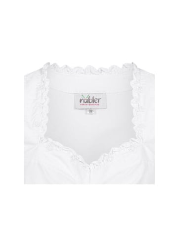 Nübler Dirndlbluse 3/4 Arm Isabel in Weiß