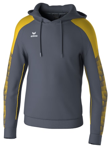 erima Herren Kapuzensweat in slate grey/gelb