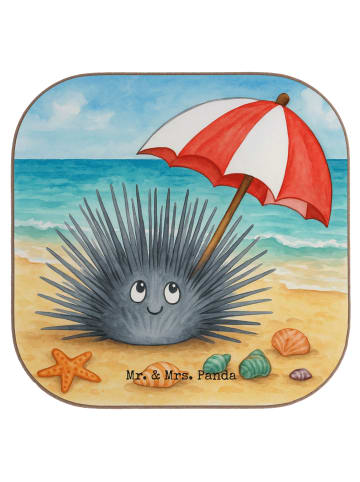 Mr. & Mrs. Panda Untersetzer Gläser Seeigel Design ohne Spruch in Weiß